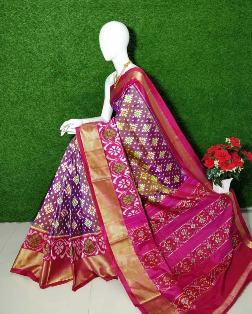 YNF PURE SILK RRW LATEST SILK SAREES WHOLESALE IKAT SILK SAREES MANUFACTURER
